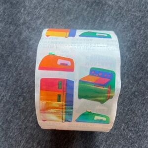 Retro appliance vintage sticker roll